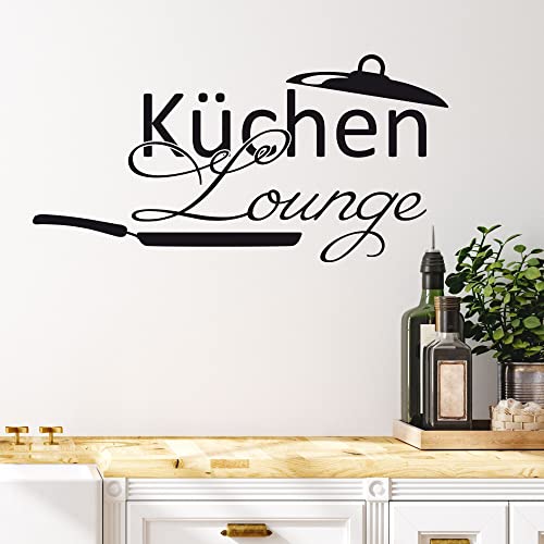 GRAZDesign Wandtattoo Küche Spruch Küchen Lounge | Küchenaufkleber selbstklebend - 100x50cm / 080 braun von GRAZDesign