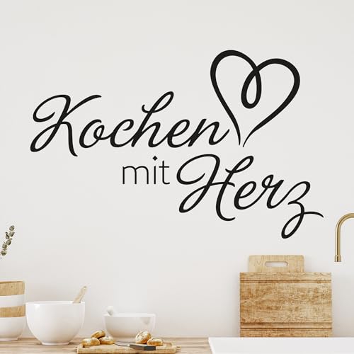 GRAZDesign Wandtattoo Küche Sprüche | Kochen mit Herz | Wandsticker Sticker Esszimmer Wanddeko Coffee Wandaufkleber, Küchenrückwand Küchen Deko Aufkleber selbstklebend, 62x40cm, 080 braun GRAZDesign Wandtattoo Küche Sprüche | Kochen mit Herz | Wandsticker Sticker Esszimmer Wanddeko Coffee Wandaufkleber, Küchenrückwand Küchen Deko Aufkleber selbstklebend, 62x40cm, 080 braun von GRAZDesign