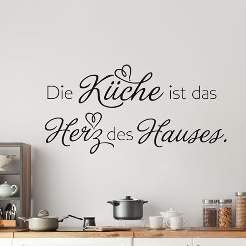 GRAZDesign Wandtattoo Küche ist das Herz des Hauses | Küchenaufkleber selbstklebend Sprüche - 81x40cm / 062 hellgrün von GRAZDesign