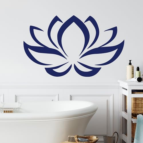 GRAZDesign Wandtattoo Lotusblume Lotus Mandala Blume Wandaufkleber Hindu für Wohnzimmer Schlafzimmer Flur - 49x30cm / hellrosa von GRAZDesign