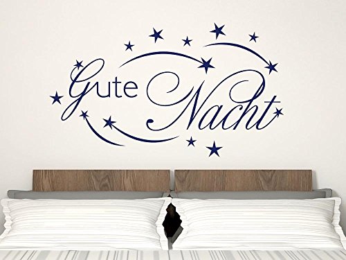 GRAZDesign Wandtattoo Schlafzimmer Sprüche Gute Nacht Wandaufkleber Erwachsene - 70x40cm / 049 königsblau von GRAZDesign