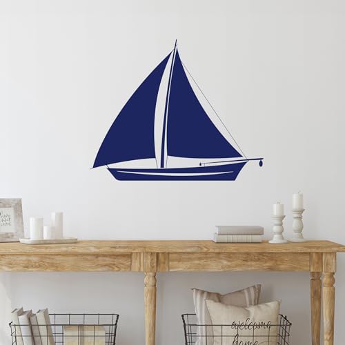 GRAZDesign Wandtattoo Segeln Segelschiff groß Wand Aufkleber maritim für Badezimmer, Flur, Wohnzimmer - 70x57cm / hellblau GRAZDesign Wandtattoo Segeln Segelschiff groß Wand Aufkleber maritim für Badezimmer, Flur, Wohnzimmer - 70x57cm / hellblau von GRAZDesign