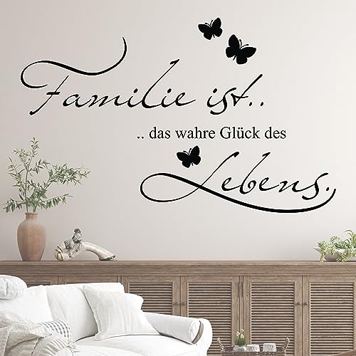 GRAZDesign Wandtattoo Spruch Familie ist Wohnzimmer Flur Diele selbstklebend - 65x40cm / 040 violett von GRAZDesign