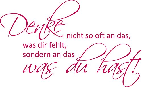 GRAZDesign Wandtattoo Sprüche Motivation für Betrieb, Büro, Wohnzimmer, Sport Wandaufkleber - 49x30cm / 041 pink von GRAZDesign