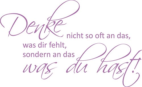 GRAZDesign Wandtattoo Sprüche Motivation für Betrieb, Büro, Wohnzimmer, Sport Wandaufkleber - 49x30cm / 042 flieder von GRAZDesign