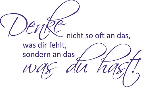 GRAZDesign Wandtattoo Sprüche Motivation für Betrieb, Büro, Wohnzimmer, Sport Wandaufkleber - 65x40cm / 043 lavendel von GRAZDesign