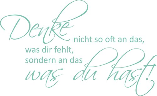 GRAZDesign Wandtattoo Sprüche Motivation für Betrieb, Büro, Wohnzimmer, Sport Wandaufkleber - 65x40cm / 055 mint von GRAZDesign