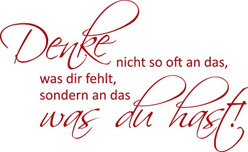 GRAZDesign Wandtattoo Sprüche Motivation für Betrieb, Büro, Wohnzimmer, Sport Wandaufkleber - 93x57cm / 031 rot von GRAZDesign