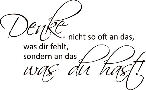 GRAZDesign Wandtattoo Sprüche Motivation für Betrieb, Büro, Wohnzimmer, Sport Wandaufkleber - 49x30cm / 080 braun von GRAZDesign