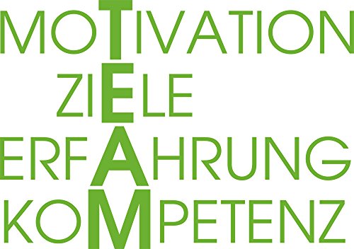 GRAZDesign Wandtattoo Sprüche Team, Erfolg, Motivation, Ziele für Betrieb, Büro, Sport Wandaufkleber - 57x40cm / 063 lindgrün von GRAZDesign