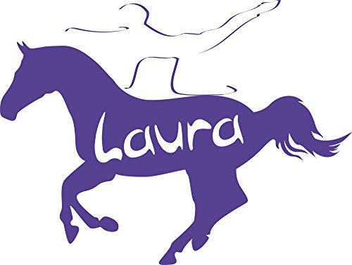 GRAZDesign Wandtattoo Voltigieren auf Pferd mit Wunschnamen - 40x30cm / 043 lavendel von GRAZDesign