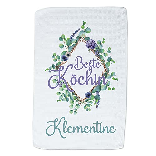 GRAZDesign Geschirrtuch Beste Köchin mit Name - Geschenk für die Beste Köchin personalisiert - Küchentücher Weiß, 40x60cm GRAZDesign Geschirrtuch Beste Köchin mit Name - Geschenk für die Beste Köchin personalisiert - Küchentücher Weiß, 40x60cm von GRAZDesign