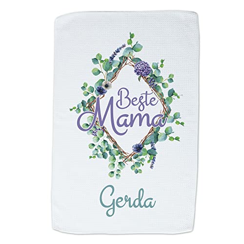 GRAZDesign Pesonalisiertes Geschirrtuch Beste Mama - mit Name - Geschenk für die Beste Mama personalisiert - Küchentücher Weiß, 40x60cm, sehr Gute Saugkraft GRAZDesign Pesonalisiertes Geschirrtuch Beste Mama - mit Name - Geschenk für die Beste Mama personalisiert - Küchentücher Weiß, 40x60cm, sehr Gute Saugkraft von GRAZDesign