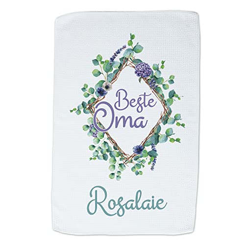 GRAZDesign Geschirrtuch Beste Oma - mit Name - Geschenk für die Beste Oma personalisiert - Küchentücher Weiß, 40x60cm GRAZDesign Geschirrtuch Beste Oma - mit Name - Geschenk für die Beste Oma personalisiert - Küchentücher Weiß, 40x60cm von GRAZDesign