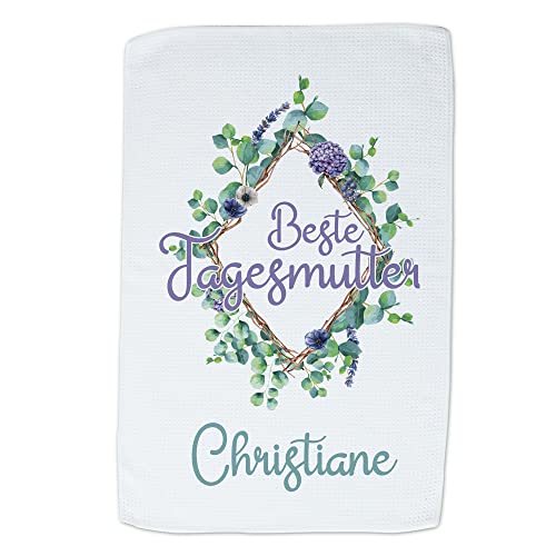 GRAZDesign Geschirrtuch Beste Tagesmutter - mit Name - Geschenk für die Beste Tagesmutter personalisiert - Küchentücher Weiß, 40x60cm GRAZDesign Geschirrtuch Beste Tagesmutter - mit Name - Geschenk für die Beste Tagesmutter personalisiert - Küchentücher Weiß, 40x60cm von GRAZDesign