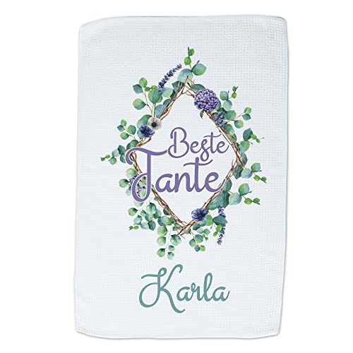 GRAZDesign Geschirrtuch Beste Tante - zum selbst gestalten mit Name - Geschenk zum Geburtstag, Weihnachten, als Danke - Küchentücher, Trockentuch Weiß, 40x60cm GRAZDesign Geschirrtuch Beste Tante - zum selbst gestalten mit Name - Geschenk zum Geburtstag, Weihnachten, als Danke - Küchentücher, Trockentuch Weiß, 40x60cm von GRAZDesign