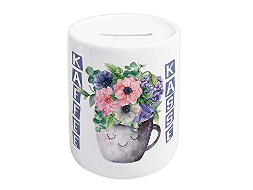 GRAZDesign Spardose Sparbüchse, Kaffeekasse, TIPP Obolus Trinkgeld Kleingeld, Tasse mit Blumen, Aquarell, Geschenk Idee Service Dienstleistung, Danke von GRAZDesign