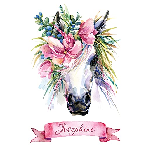 GRAZDesign Wandtattoo Einhorn Mädchen Kinderzimmer | personalisiert mit Namen | Einhorn Geschenke für Mädchen | Wandsticker Deko selbstklebend, Aquarell Farben, Größe, 46x30cm von GRAZDesign