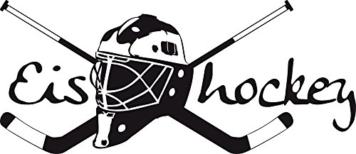 GRAZDesign Wandtattoo Eishockey Kinderzimmer | Wandaufkleber Teenager Sportler Spieler | Wandsticker Turnhalle Sport Jugendzimmer Jungs Kinder - 90x40cm / 070 schwarz von GRAZDesign