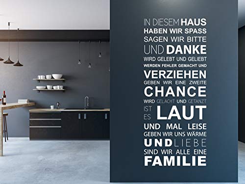 GRAZDesign Wandtattoo Familie Wohnzimmer Danke Flur Diele Wohnzimmer selbstklebend - 133x57cm / 081 hellbraun von GRAZDesign