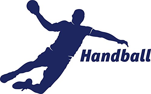 GRAZDesign Wandtattoo Handball Kinderzimmer | Wandaufkleber Teenager Sportler Spieler | Wandsticker Turnhalle Sport Jugendzimmer - 91x57cm / 049 königsblau von GRAZDesign
