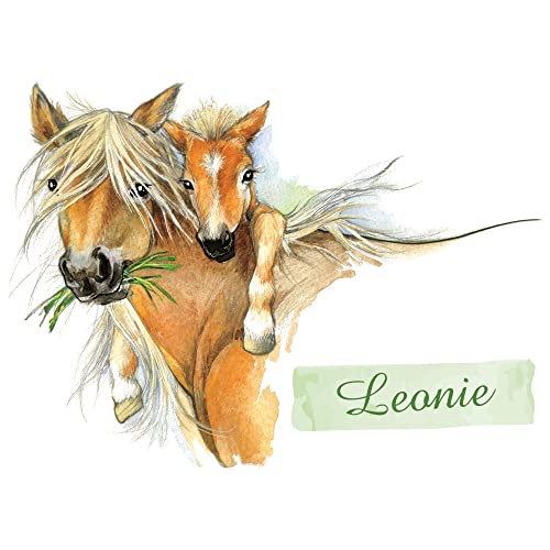 GRAZDesign Wandtattoo Pferd & Fohlen | personalisiert mit Namen | Wandtattoo Kinderzimmer Mädchen | Wandsticker Pferdekopf braun | Deko Wanddeko selbstklebend, 79x57cm GRAZDesign Wandtattoo Pferd & Fohlen | personalisiert mit Namen | Wandtattoo Kinderzimmer Mädchen | Wandsticker Pferdekopf braun | Deko Wanddeko selbstklebend, 79x57cm von GRAZDesign