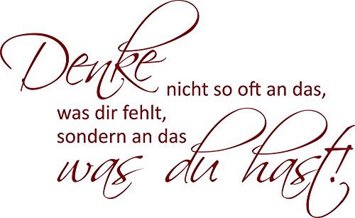 GRAZDesign Wandtattoo Sprüche Motivation für Betrieb, Büro, Wohnzimmer, Sport Wandaufkleber - 82x50cm / 030 dunkelrot von GRAZDesign