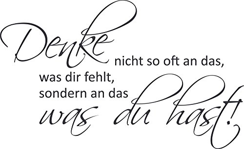 GRAZDesign Wandtattoo Sprüche Motivation für Betrieb, Büro, Wohnzimmer, Sport Wandaufkleber - 93x57cm / 073 dunkelgrau von GRAZDesign