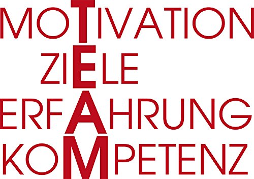 GRAZDesign Wandtattoo Sprüche Team, Erfolg, Motivation, Ziele für Betrieb, Büro, Sport Wandaufkleber - 81x57cm / 031 rot von GRAZDesign