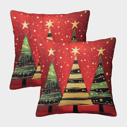 GRBASNDOU Set Von 2 Weihnachtskissen 40x40cm Polyester Kissenbezüge Für Weihnachtsdekoration Und Schlafbereich Christmas Decorations GRBASNDOU Set Von 2 Weihnachtskissen 40x40cm Polyester Kissenbezüge Für Weihnachtsdekoration Und Schlafbereich Christmas Decorations von GRBASNDOU