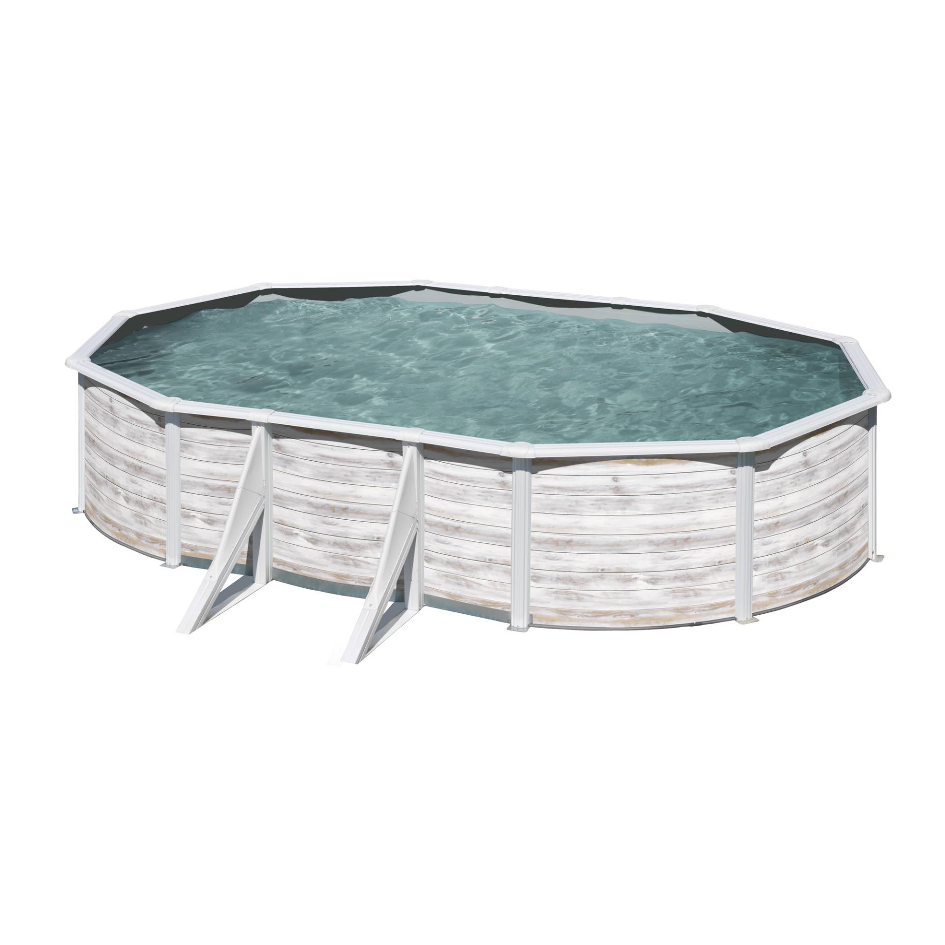 GRE Aufstellpool-Set 'Nordic' nordicweiß oval 610 x 375 x 120 cm von GRE