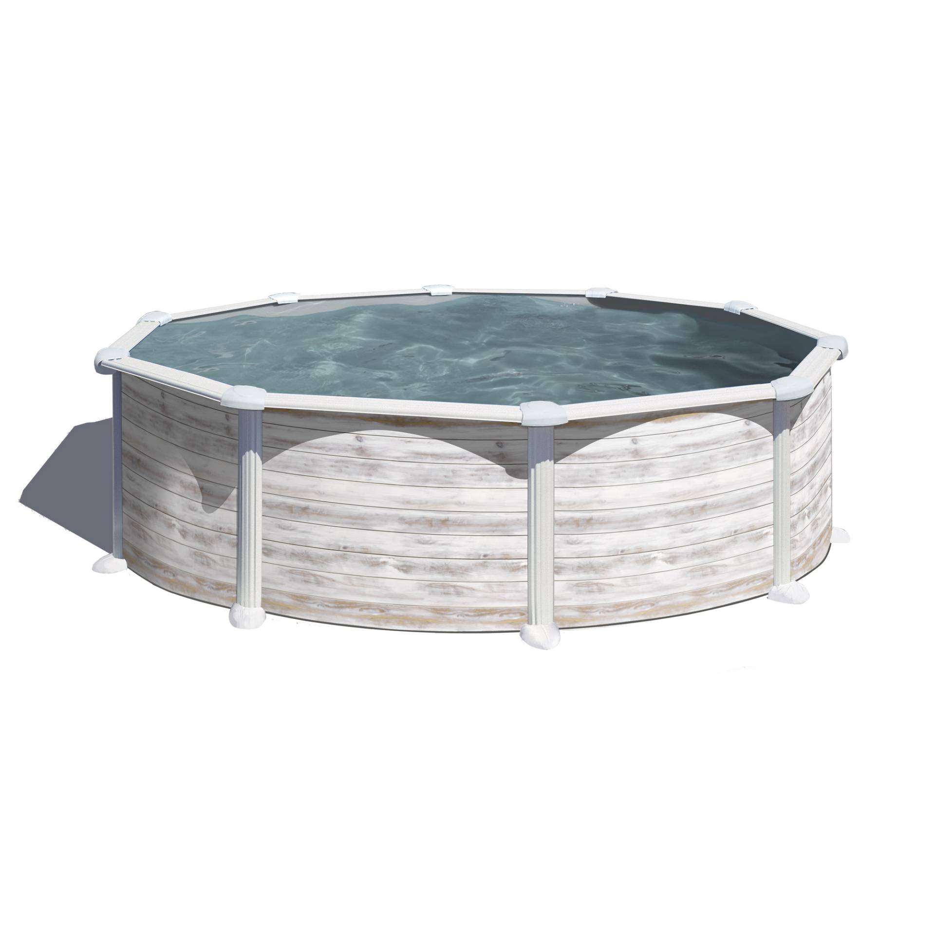 GRE Aufstellpool-Set 'Nordic' nordicweiß rund Ø 460 x 132 cm von GRE