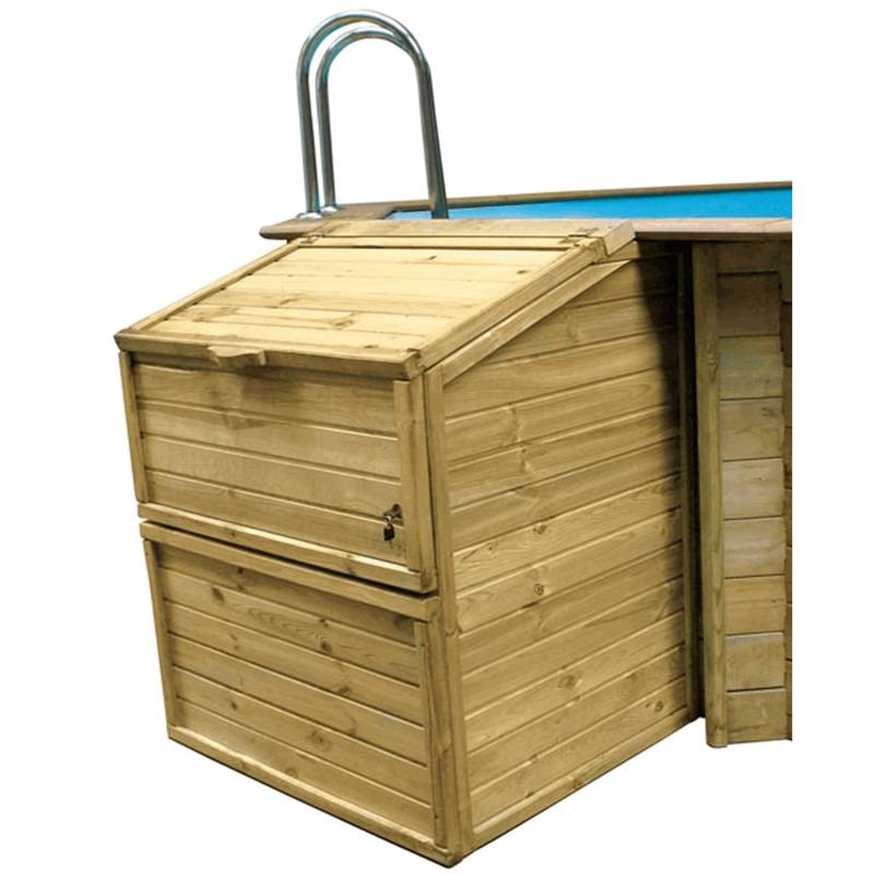 GRE Pool-Technikraum holzfarben 100 x 88 x 131 cm von GRE