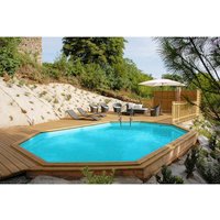 GRE Poolfolie, Breite: 356 cm, Polyvinylchlorid (PVC) - blau von GRE