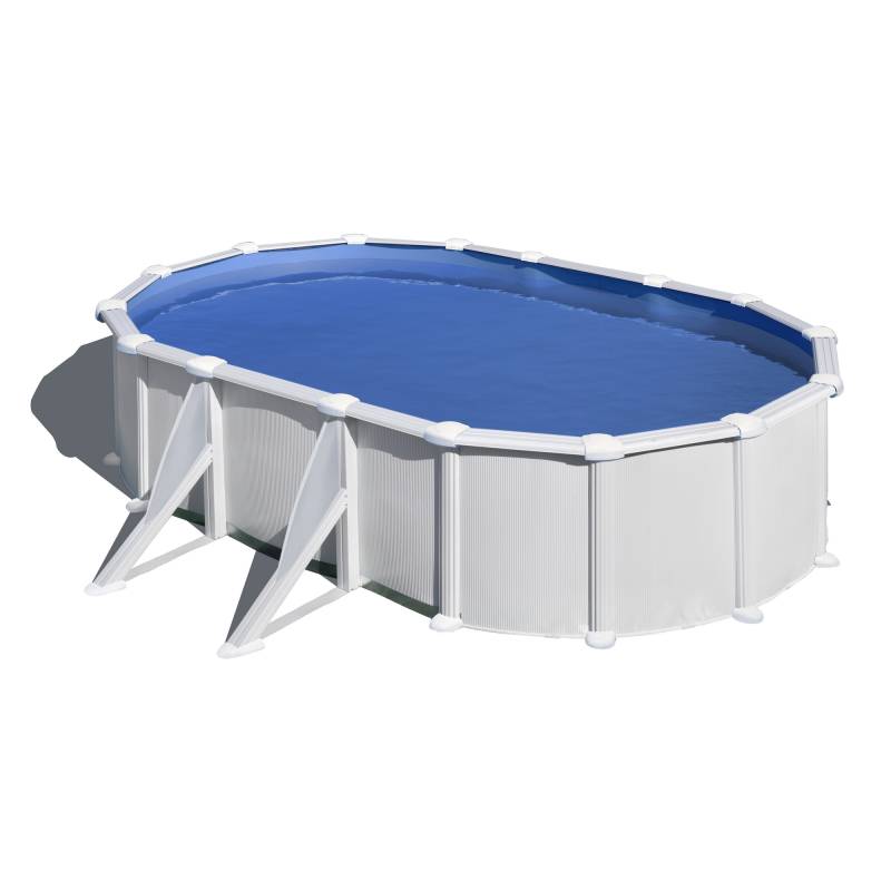 GRE Stahlwandpool-Set 'Atlantis' 634 x 575 x 132 cm mit Sicherheitsleiter und Sandfilteranlage von GRE