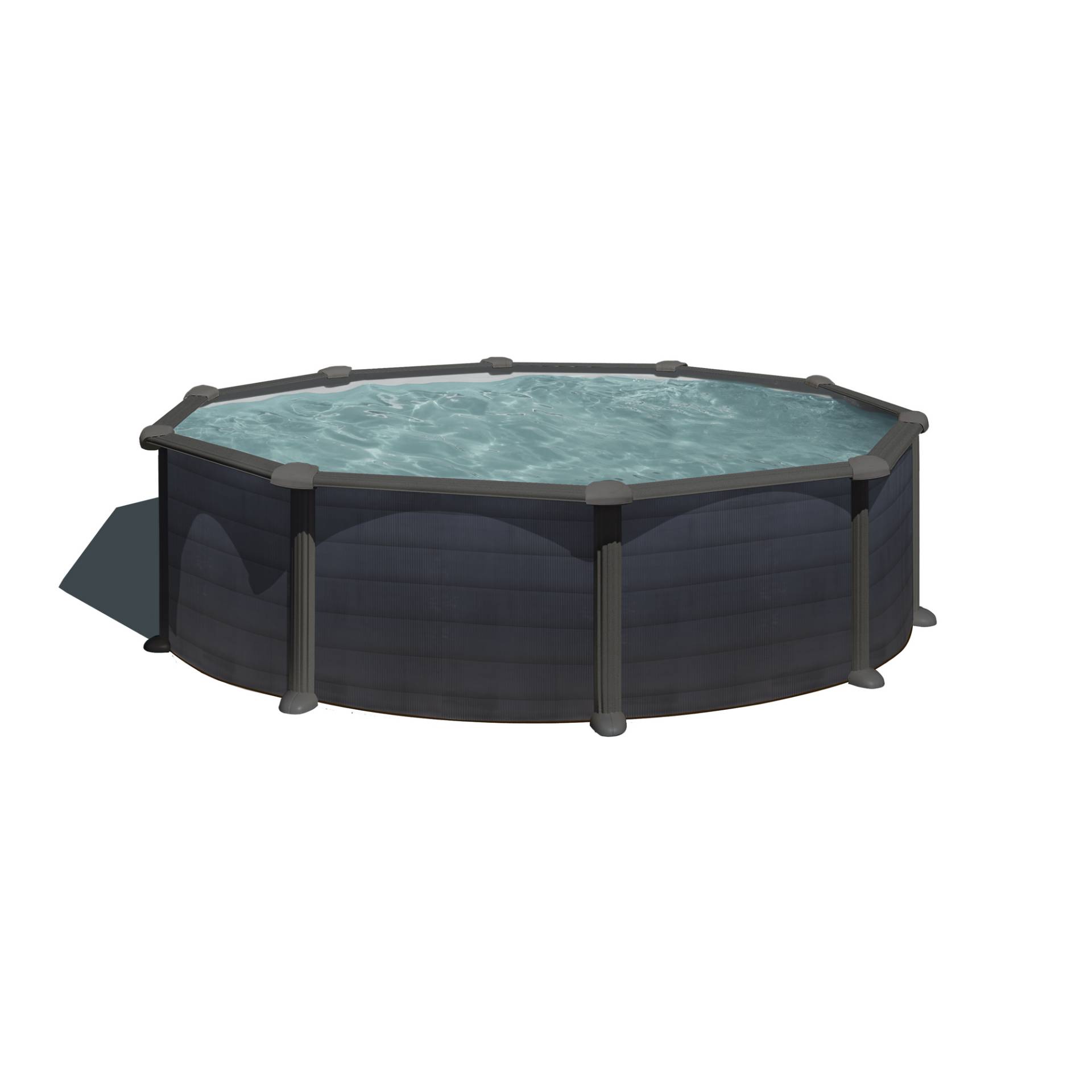 GRE Stahlwandpool 'Granada' schwarz rund Ø 480 x 132 cm GRE Stahlwandpool 'Granada' schwarz rund Ø 480 x 132 cm von GRE