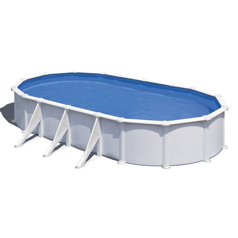 GRE Stahlwandpool-Set 'Atlantis' 744 x 575 x 132 cm mit Sicherheitsleiter und Sandfilteranlage von GRE