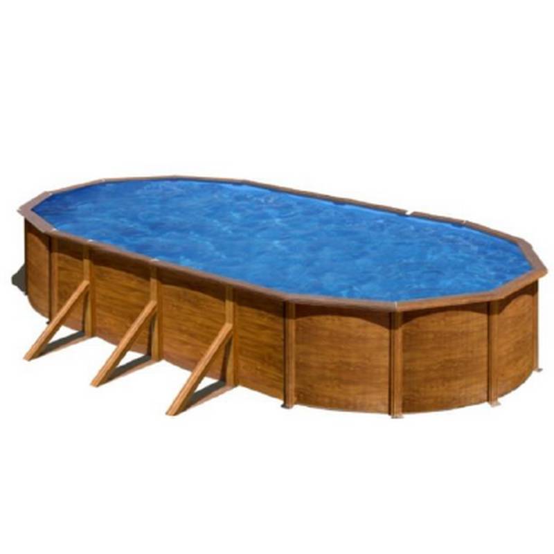 GRE Stahlwandpool-Set 'Pacific' 730 x 375 x 120 cm mit Sicherheitsleiter und Sandfilteranlage von GRE