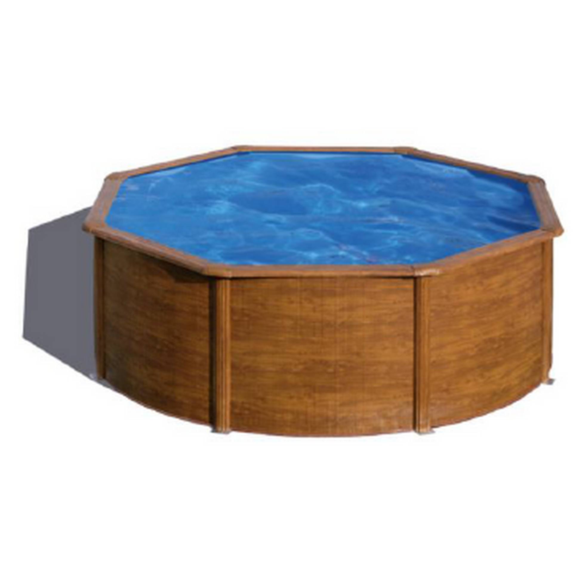 GRE Stahwandpool-Set 'Pacific' holzoptik rund Ø 350 x 120 cm von GRE