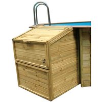 GRE Technikbox, BxHxT: 100 x 131 x 88 cm, Holz, Technikraum, Schloss, Schlüssel - braun von GRE