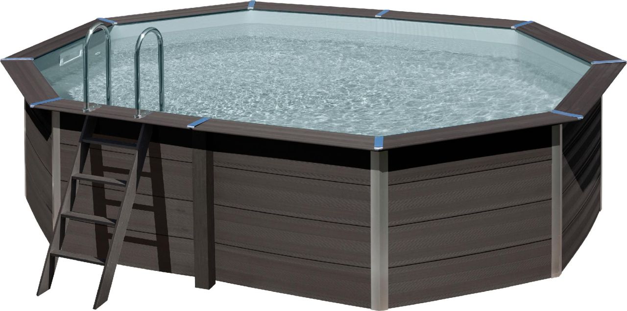 Gre Composite Pool oval grau 524 x 386 x 124 cm von GRE