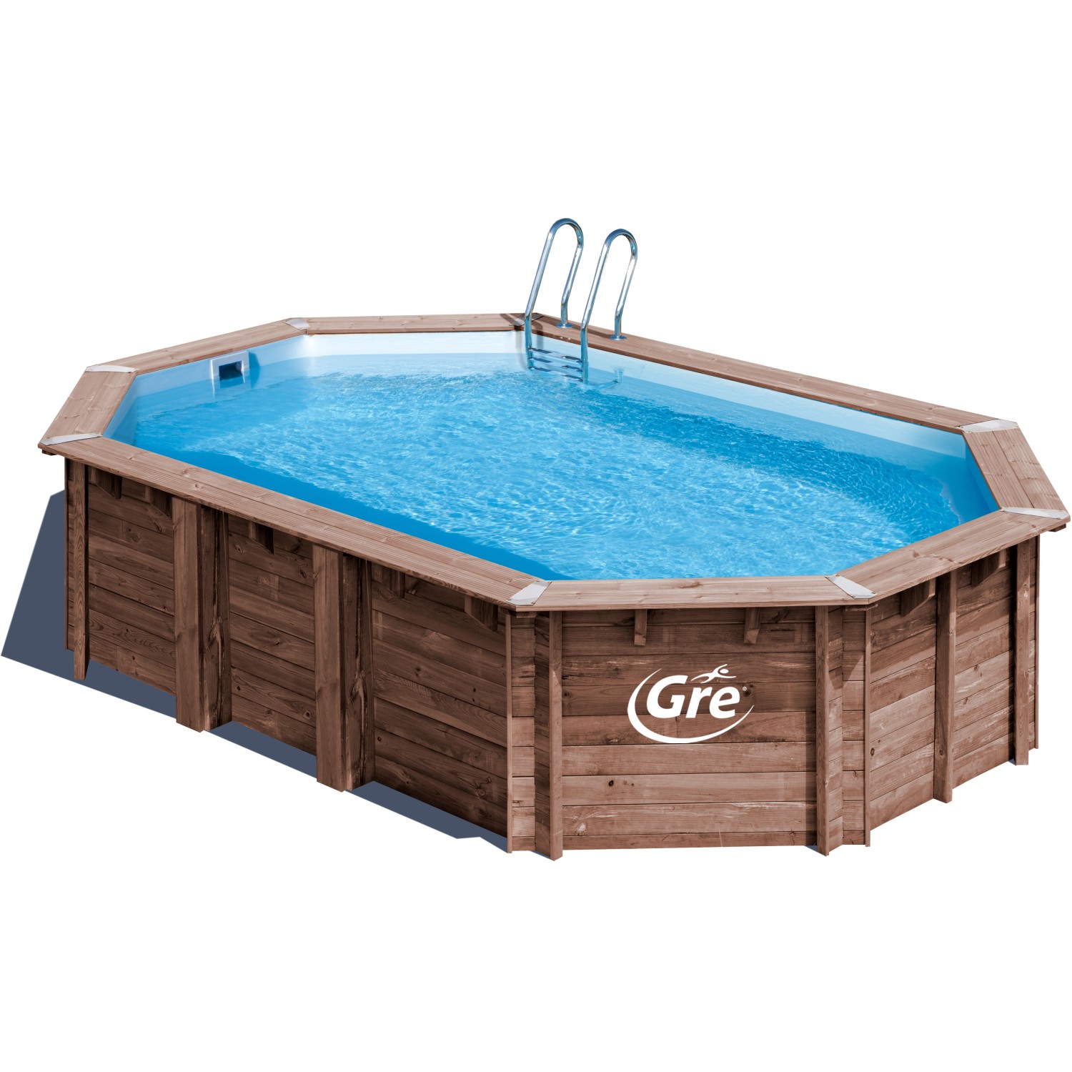 Gre Echtholzpool Macadamia Oval 632 x 335 x 130 cm Gre Echtholzpool Macadamia Oval 632 x 335 x 130 cm von GRE