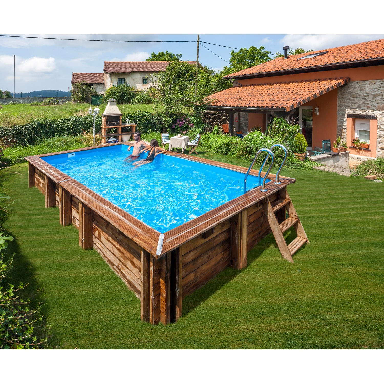 Gre Echtholzpool Mango Rechteckig 618 x 320 x 130 cm Gre Echtholzpool Mango Rechteckig 618 x 320 x 130 cm von GRE