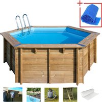 Gre Sechseckpool "VANILLE 2", (Set, 8 tlg.), Kiefernholz, ØxH: 400x119 cm von GRE