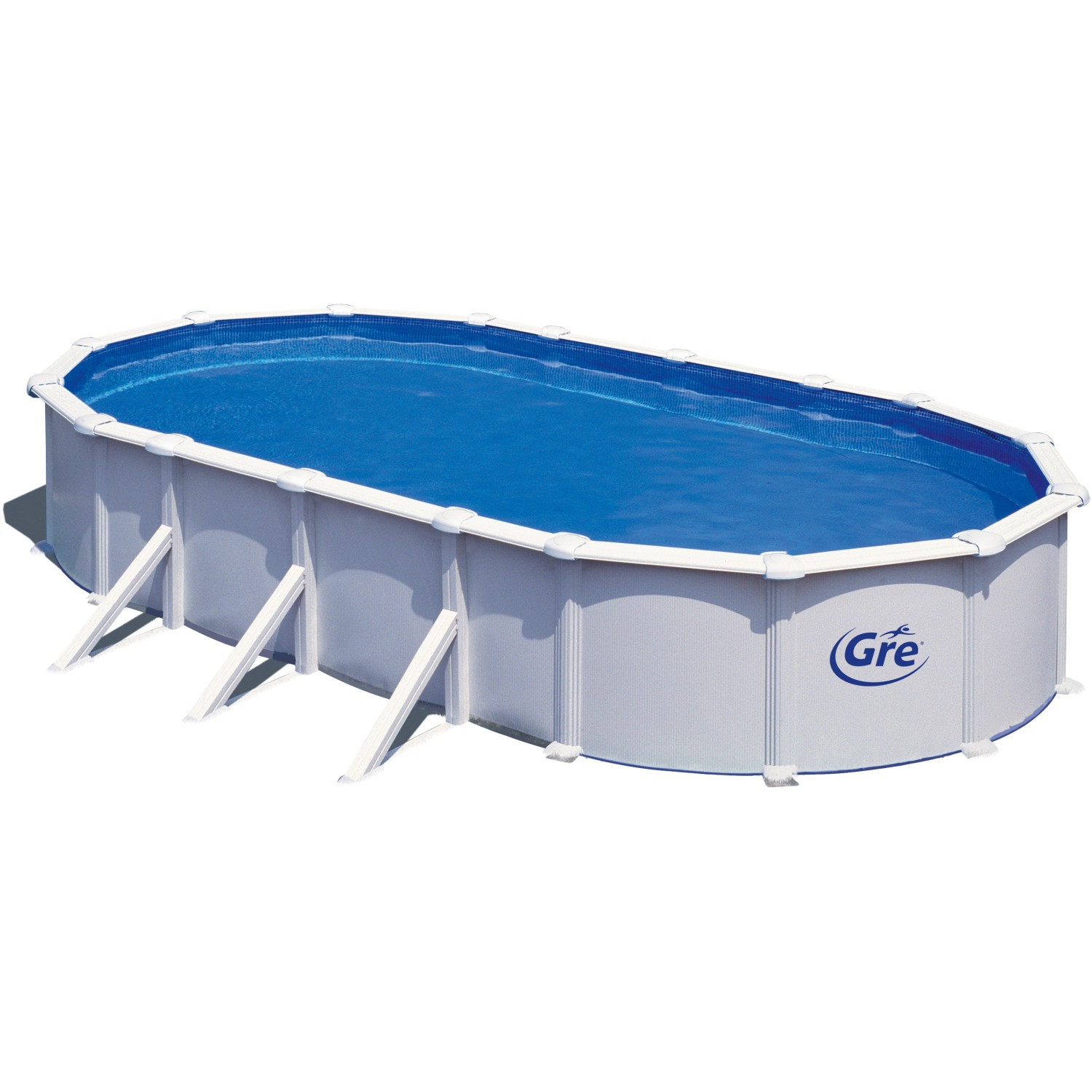 Gre Stahlwand-Pool Atlantis 800 cm x 470 cm x 132 cm Oval Weiß Gre Stahlwand-Pool Atlantis 800 cm x 470 cm x 132 cm Oval Weiß von GRE