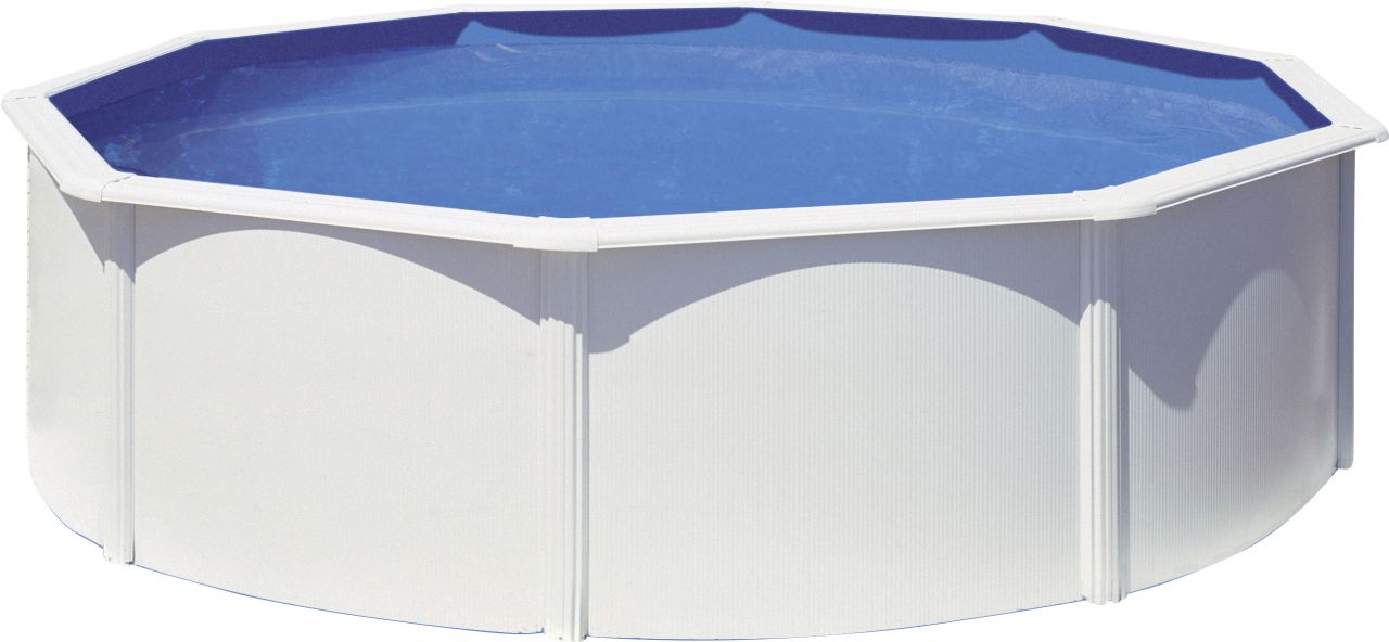 Gre Stahlwandpool Atlantis rund Ø 350 x 132 cm, weiß von GRE