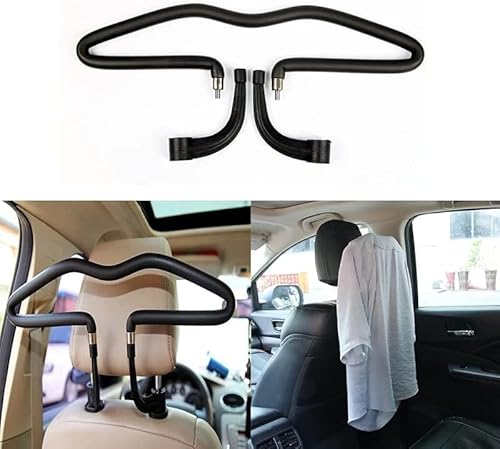 GREB Auto-Kleiderbügel für V-olvo XC40 XC60 XC70 XC90, Universal Faltbarer Kleiderhalter Sitzrücken Rücksitz Organizer Zurück Haken Sitz Zubehör von GREB