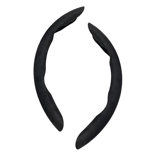GREB Auto Wildleder Lenkradbezug für Nissan Note MPV (E11 NE11) 2006-2012, Segmentierter Lenkrad Abdeckung Auto Universal Lenkrad Schutzhülle Anti Rutsch,A-Black von GREB
