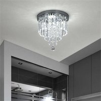 Moderne LED-Deckenleuchten aus Kristall, Unterputz-Kronleuchter, Heimdekoration, 15 w, weißes Licht - Chrom von GREELUSTR