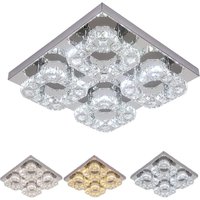 Greelustr - Modern Kristall Kronleuchter Deckenlampe led Deckenleuchten Wohnzimmer 4 Lichter von GREELUSTR